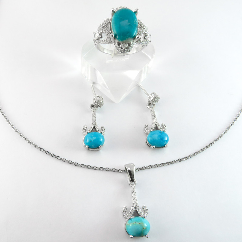 نیم ست نقره زنانه کد AV033-1