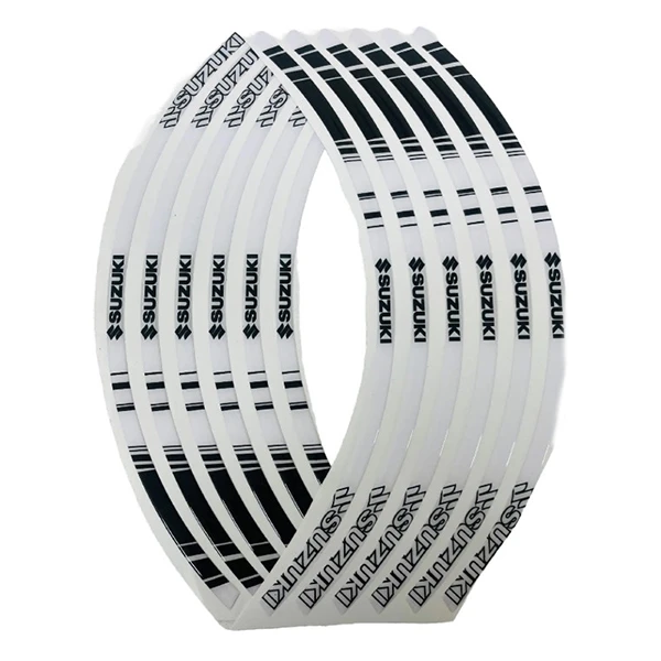برچسب دور رینگ موتور سیکلت وارون مدل W-71-WH مناسب برای SUZUKI بسته 12 عددی