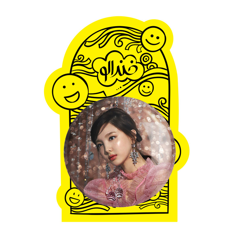 آینه جیبی خندالو طرح نایون گروه توایس TWICE مدل تاشو کد 19950