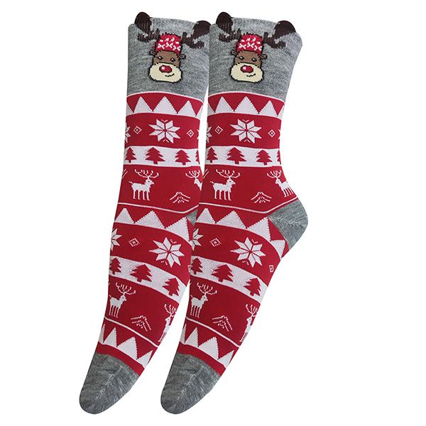 جوراب ساق بلند زنانه تن پوش هنگامه مدل گوزن کد TO1 -  - 1