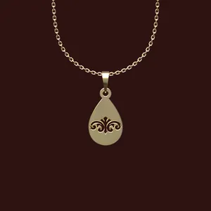 گردنبند طلا 18 عیار زنانه مدوپد مدل هندسی کد W2-1-1227