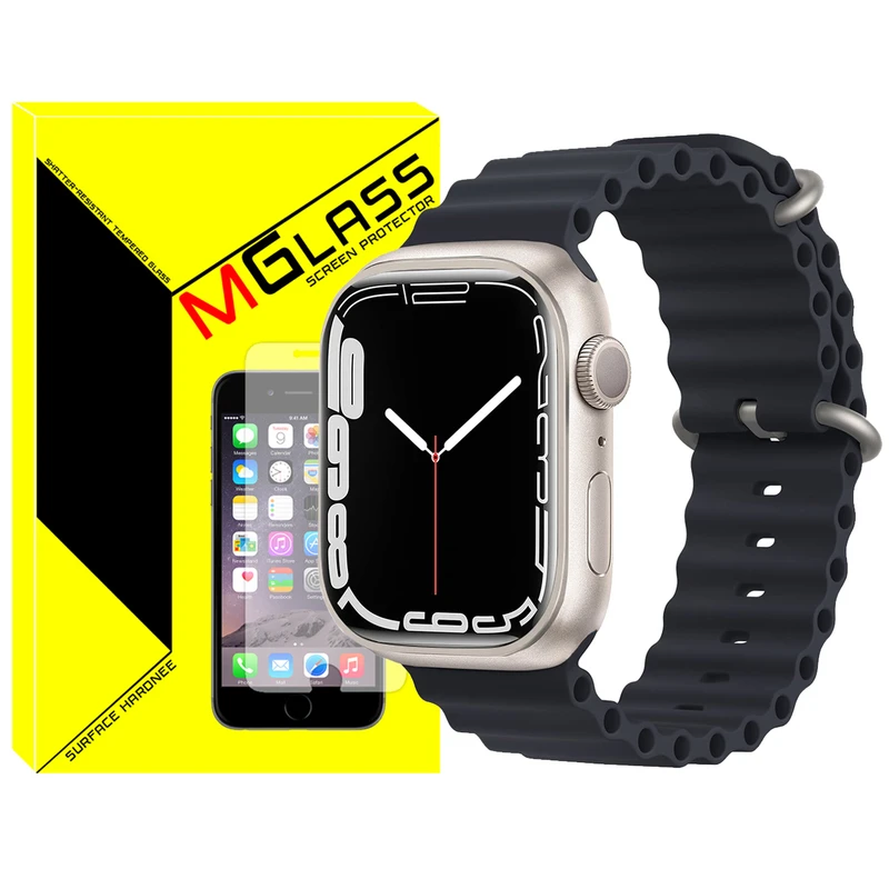 بند ام‌گلس مدل Ocean مناسب برای اپل واچ Series 5 44 میلی متری