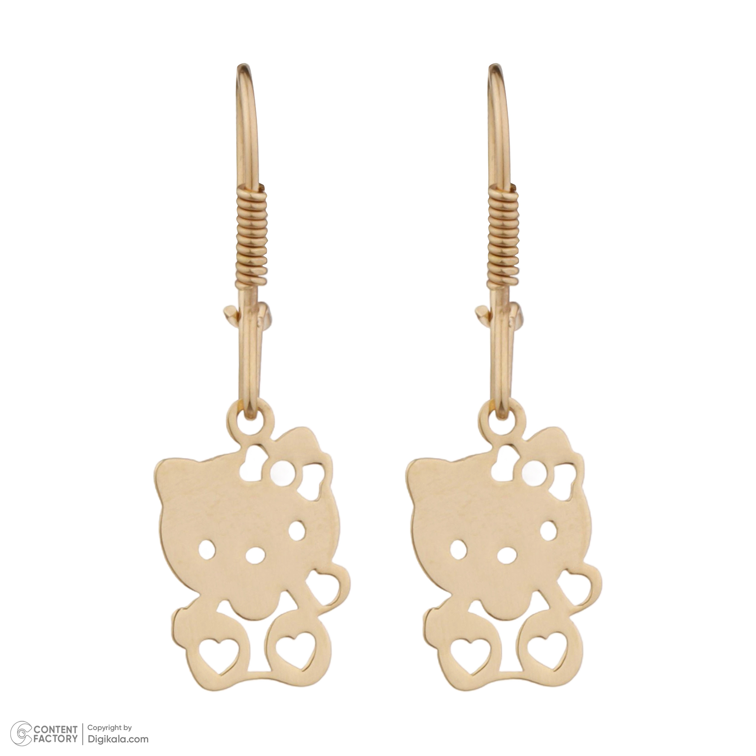 گوشواره طلا 18 عیار دخترانه طلای مستجابی مدل 15103 گوشواره طلا 18 عیار دخترانه طلای مستجابی مدل 15103