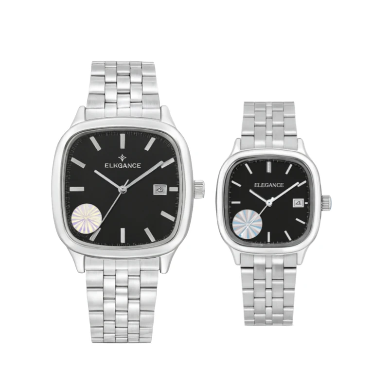 ست ساعت مچی عقربه‌ای کوارتز زنانه و مردانه مدل ES8138