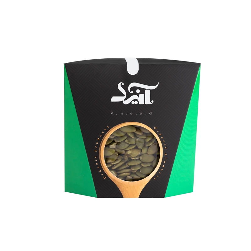 مغز تخمه کدو خام آنید - 250 گرم بسته 2 عددی