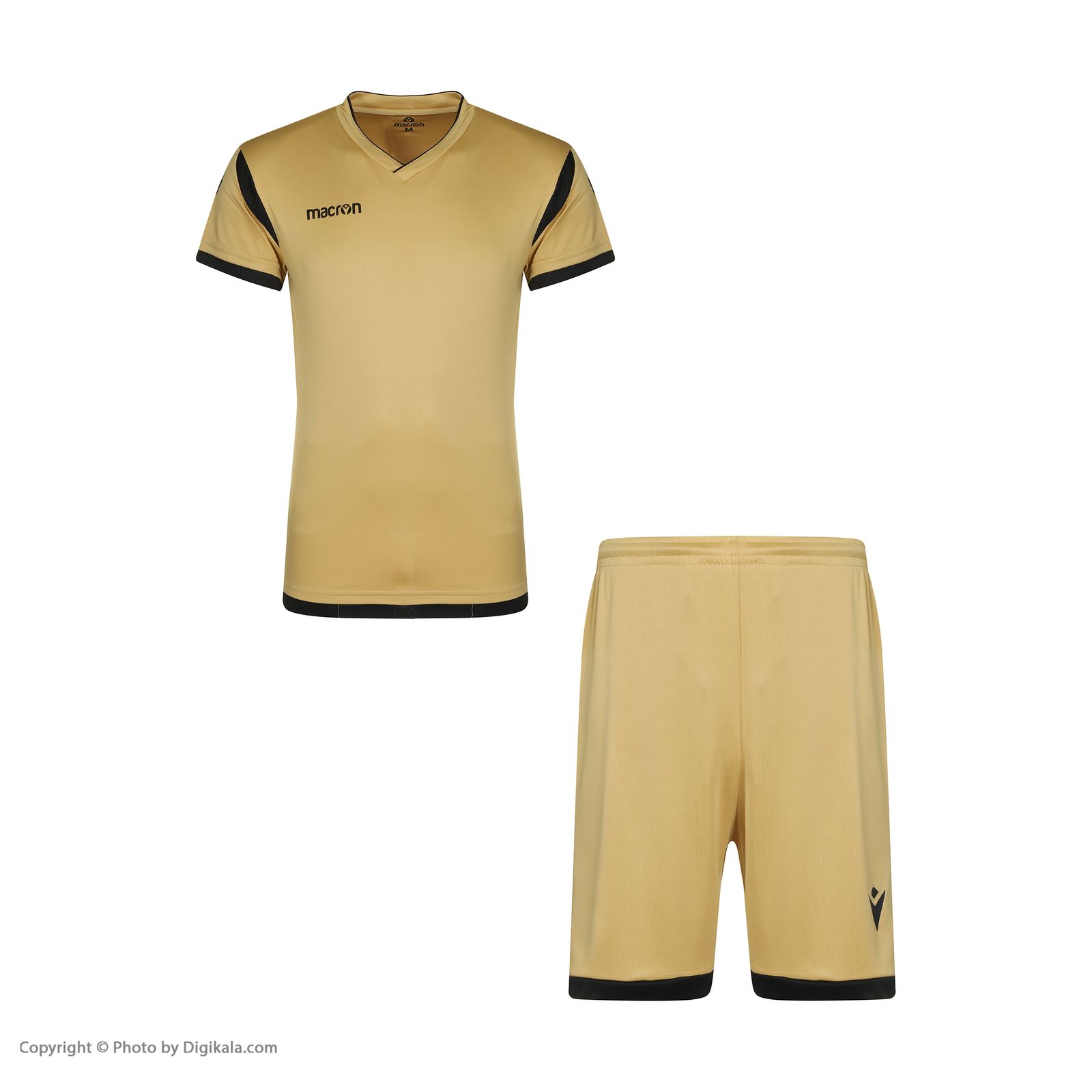 ست پیراهن و شورت ورزشی مردانه مکرون مدل نیس رنگ طلایی -  - 2
