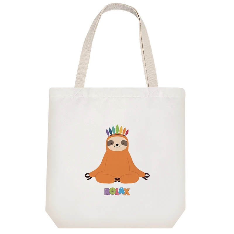 ساک خرید پارچه ای خندالو طرح تنبل مدل توت بگ کد 428