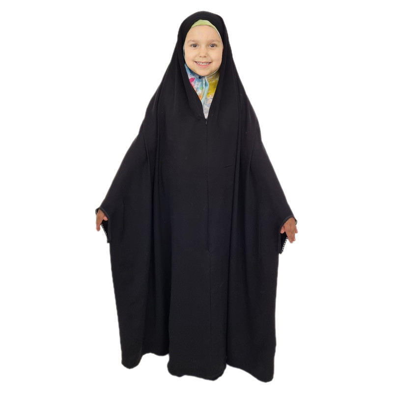 چادر دانشجویی دخترانه مدل  جلو زیپ دار