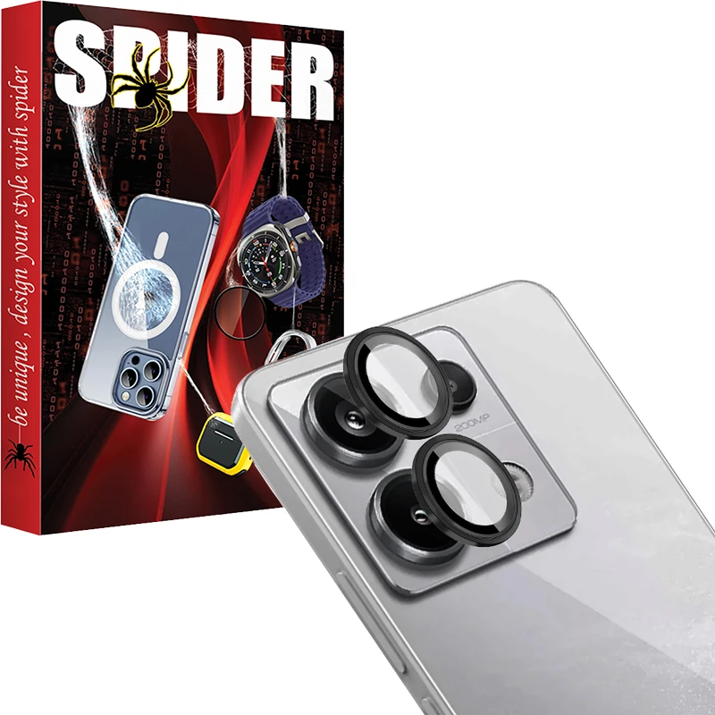 محافظ لنز دوربین اسپایدر مدل Ring Metal مناسب برای گوشی موبایل شیائومی Redmi Note 13 Pro 5G