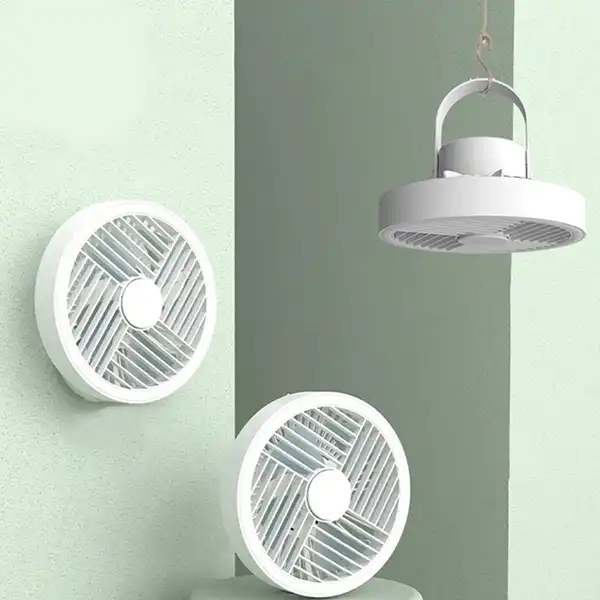 پنکه رومیزی شارژی مدل ال ای دی دار کد RY-2301