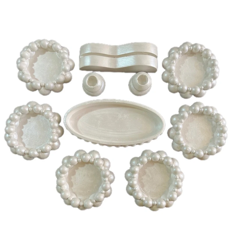 مجموعه ظروف هفت سین 10 پارچه مدل مرواریدی دو طبقه