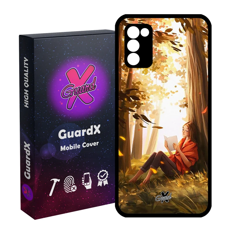 کاور گارد ایکس طرح دختر مدل Glass10276 مناسب برای گوشی موبایل سامسونگ Galaxy A02s / M02s