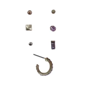 گوشواره زنانه لفتیز مدل SS 0115 به همراه پیرسینگ مجموعه 7 عددی