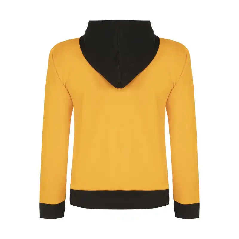 هودی زنانه آیلار مدل 0078 رنگ زرد