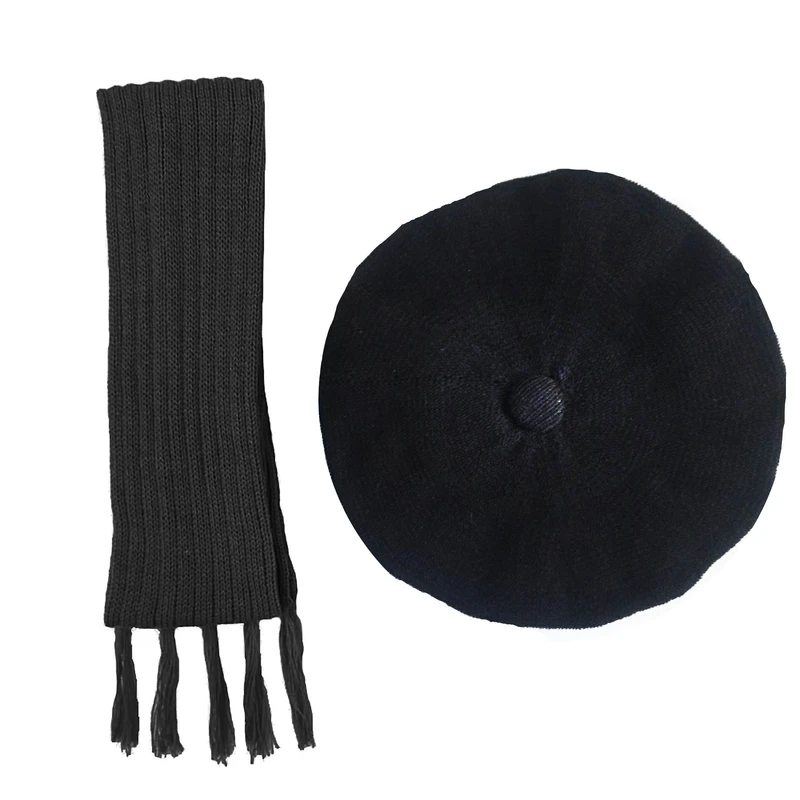 ست کلاه و شال گردن بافتنی زنانه کد A4