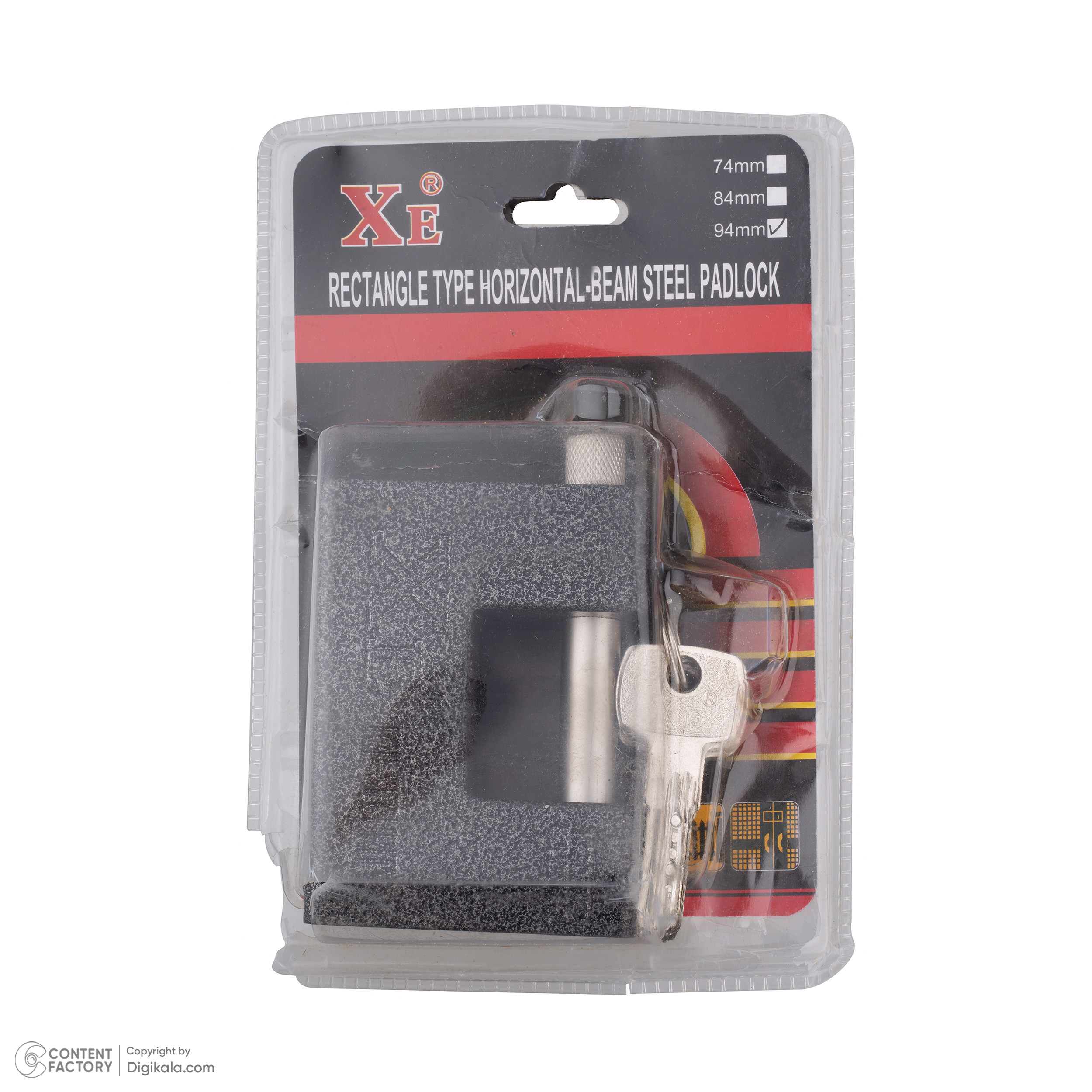 قفل کتابی ایکس ای مدل 001 سایز 94 میلی متر