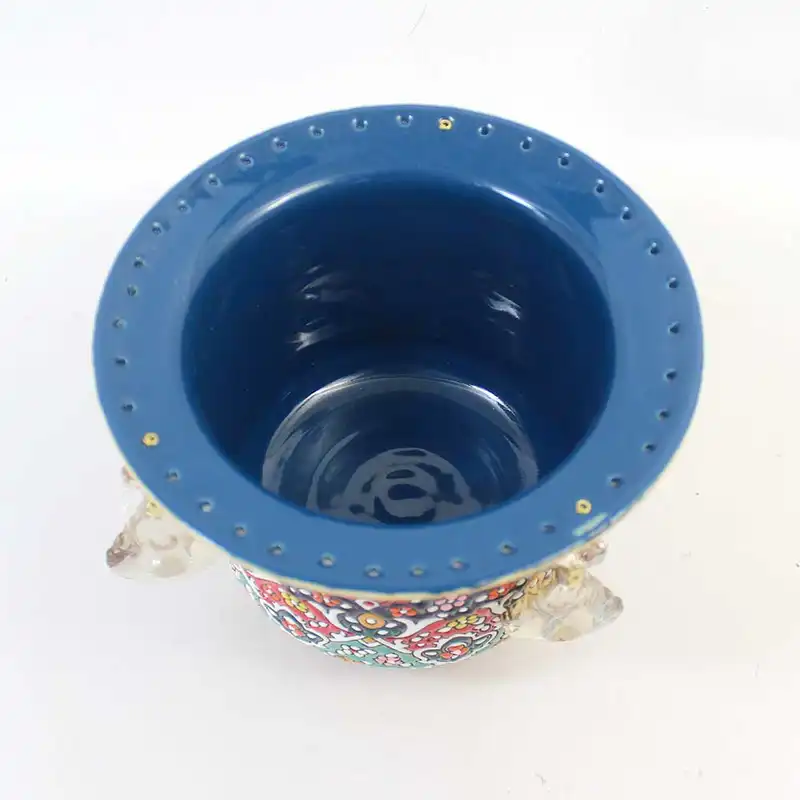 شکلات خوری میناکاری سفالی طرح پایه دار