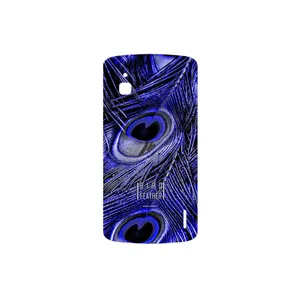 MAHOOT Purple Feather Cover Sticker for Google Nexus 4