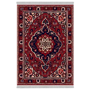 فرش پارچه‌ای دفه مدل فرشینه هازان مخمل طرح فانتزی کد 3375