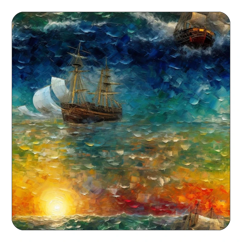 مگنت کاکتی طرح نقاشی رنگ روغن مدل mp71241