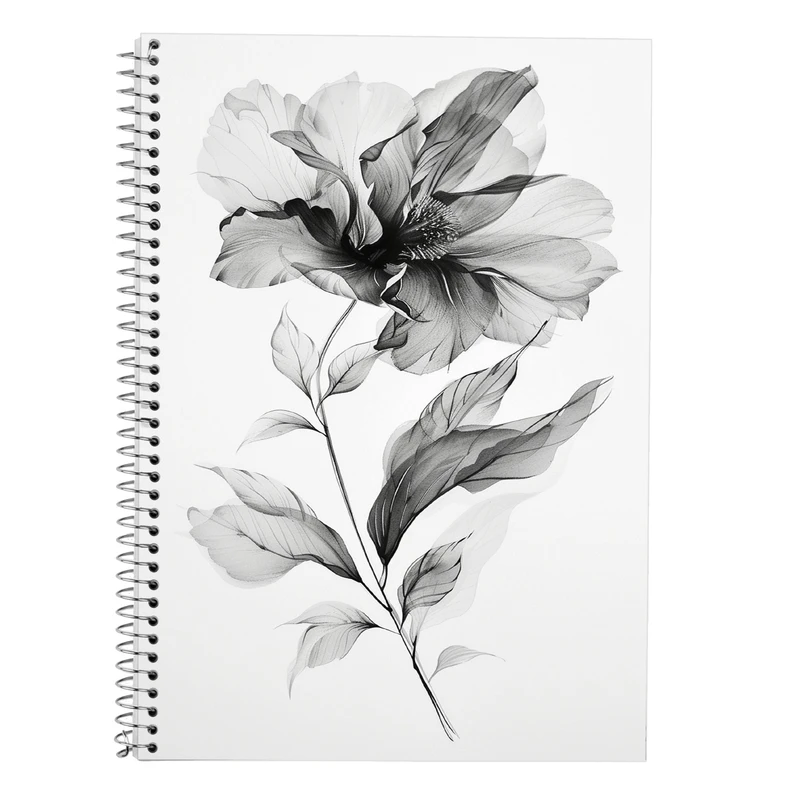 دفتر زبان 50 برگ مدوپد مدل سه خط طرح گل کد DF13895