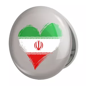 آینه جیبی خندالو طرح پرچم ایران مدل تاشو کد 20502 