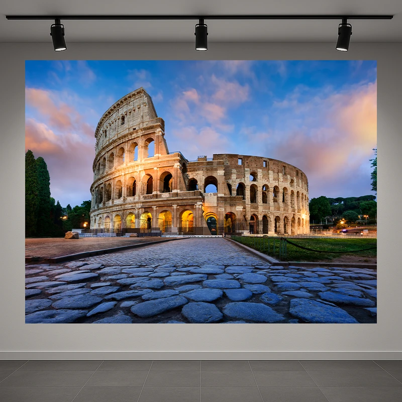 پوستر پارچه ای طرح مخمل بنای تاریخی مدل روم باستان کد AR3059870