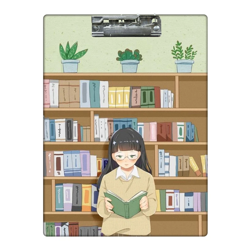 تخته شاسی طرح دختردر کتابخانه کد 2754784 سایز A4