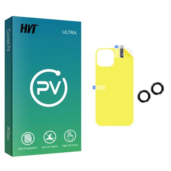 محافظ پشت گوشی اچ وی تی مدل PV مناسب برای گوشی موبایل اپل iPhone 15  به همراه محافظ لنز گوشی