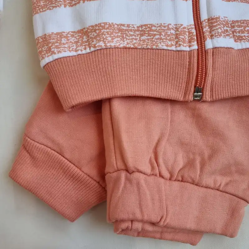 ست 3 تکه لباس نوزادی مدل راه راه رنگ نارنجی