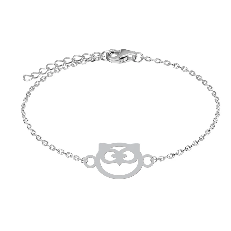 دستبند زنجیری زنانه هایکا طرح جغد کد zd.h 357