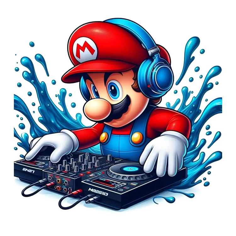 استیکر پارچه و لباس پاد آفرین مدل سوپر ماریو کد 1522