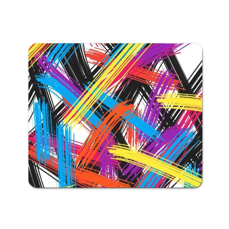 ماوس پد پاد آفرین طرح خط های رنگی کد 821 سایز 19*24 سانتی متر