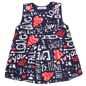   پیراهن دخترانه مدلا طرح عشق کد LO101