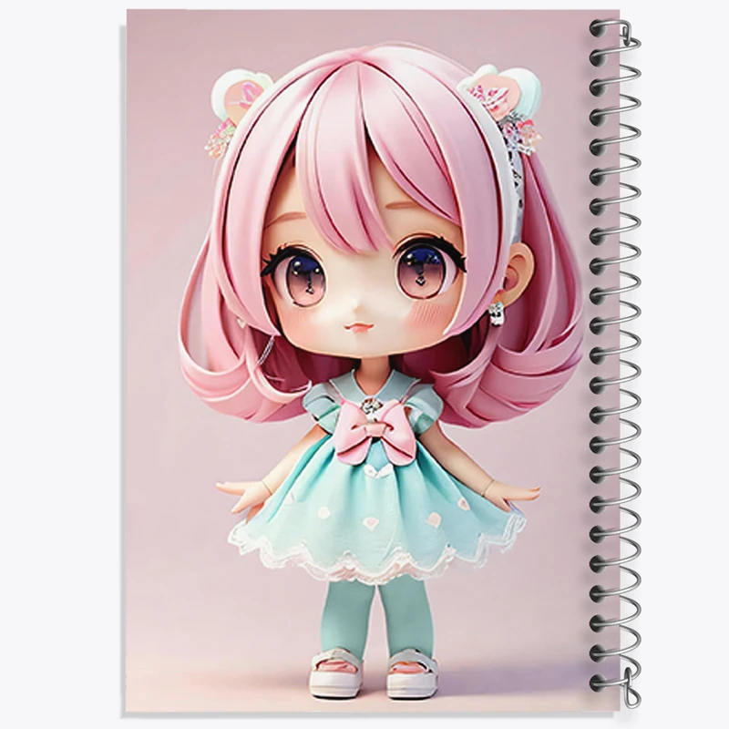 دفتر مشق 50 برگ خندالو طرح دخترانه (Girlish) کد 36879