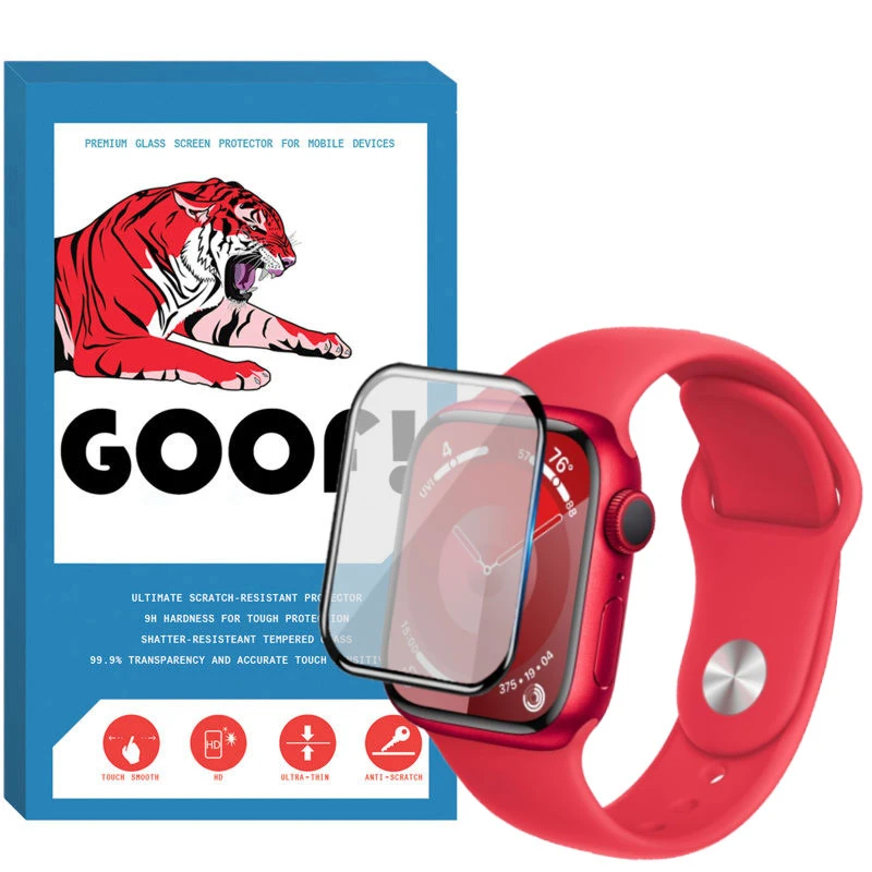 محافظ صفحه نمایش گوف مدل PMMA مناسب برای اپل واچ سری 9 سایز 45 میلی متری