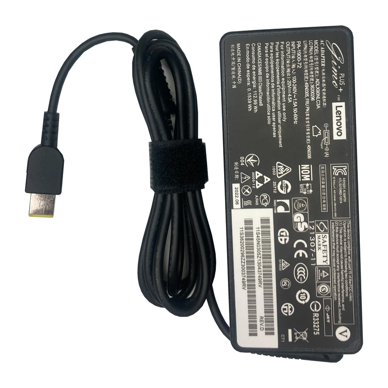 شارژر لپ تاپ 20 ولت 4.5 آمپر جیمو پلاس مدل PA-1900-72 مناسب برای لپ تاپ لنوو ThinkPad L512