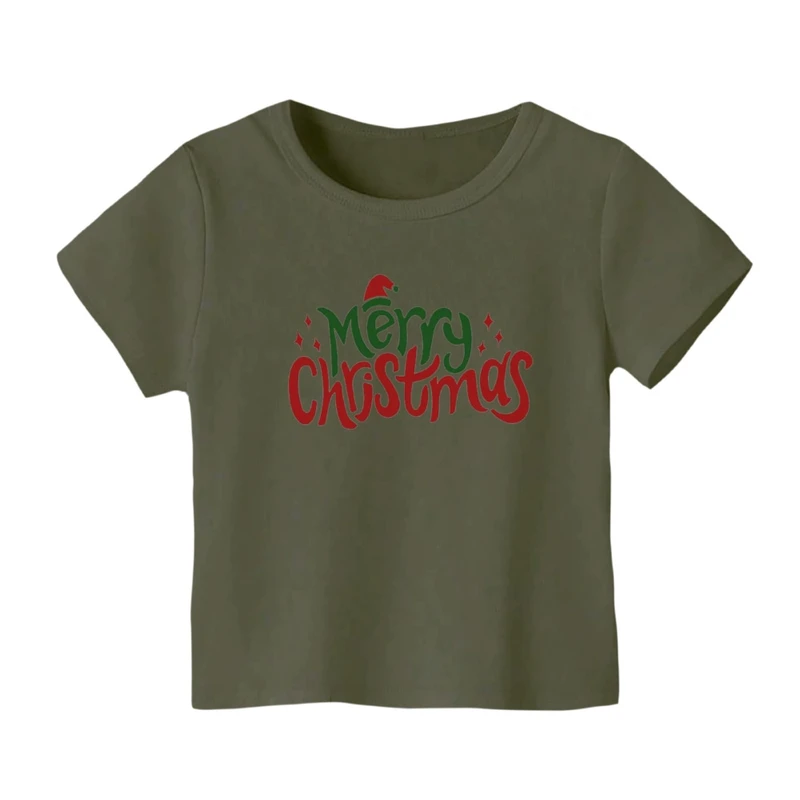 تی شرت آستین کوتاه بچگانه مدل نوشته کریسمس کد 23