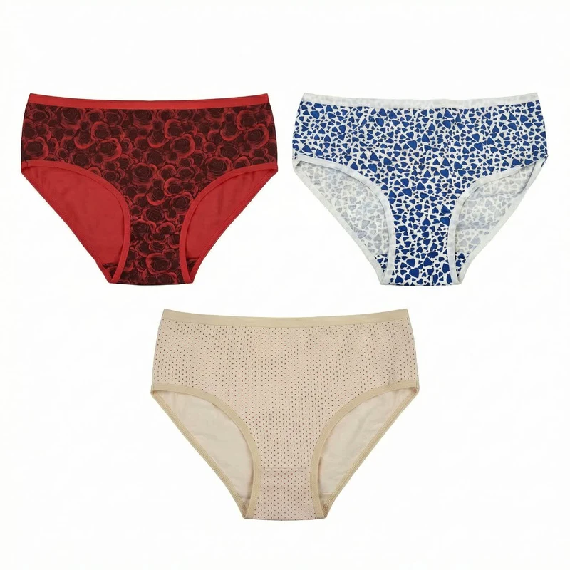 شورت زنانه مدل نخ پنبه L5888 بسته 3 عددی