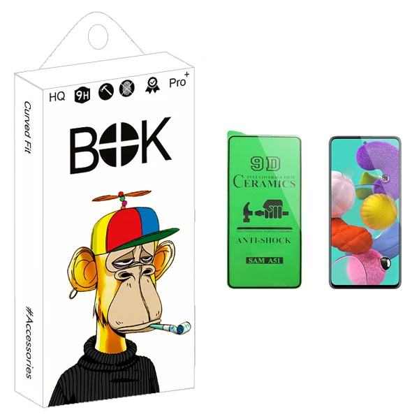 محافظ صفحه نمایش سرامیکی بوک مدل +HD مناسب برای گوشی موبایل سامسونگ Galaxy A51