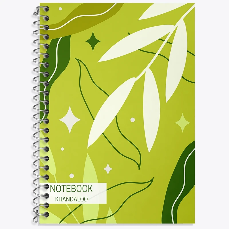 دفتر زبان 50 برگ خندالو مدل دو خط طرح مینیمال برگ کد N202