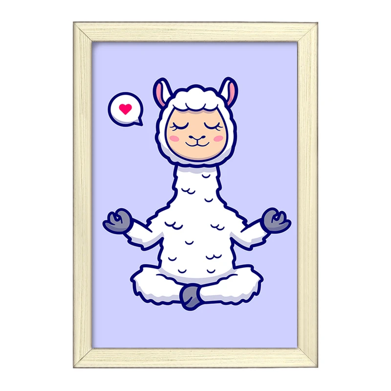 تابلو خندالو طرح حیوانات بامزه لاما کد 29441