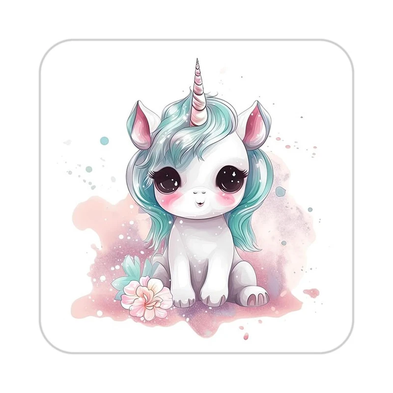 زیر لیوانی کاکتی طرح اسب تک شاخ و یونیکورن مدل mp33417