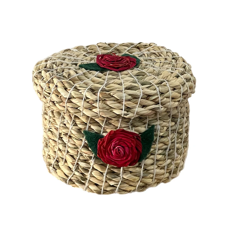 ظرف حصیری مدل دردار طرح گل