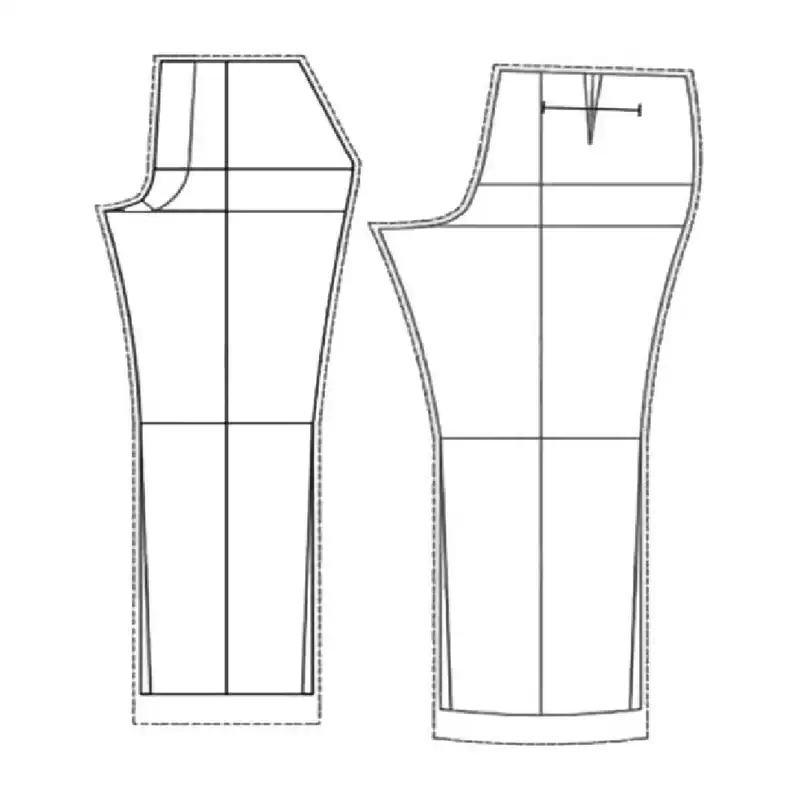 الگو خیاطی شلوار زنانه متد ترک کد 4 سایز 36 تا 52 مجموعه 9 عددی