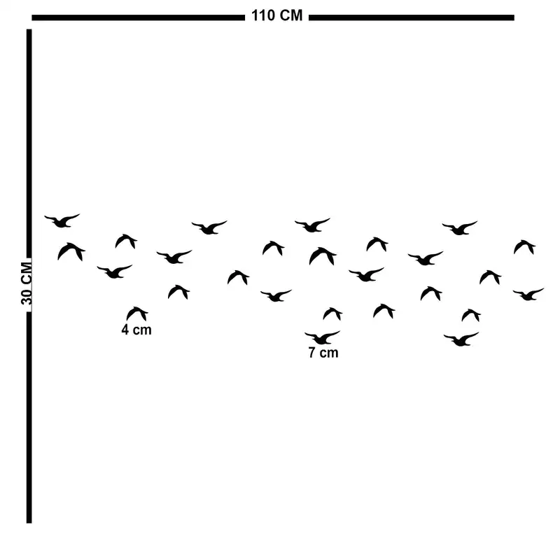 استیکر دیواری باروچین مدل پرنده های زیبا کد 4102