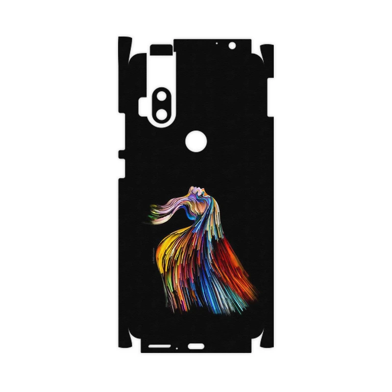 برچسب پوششی ماهوت مدل Rainbow Hair Digital Art-FullSkin مناسب برای گوشی موبایل موتورولا One Hyper