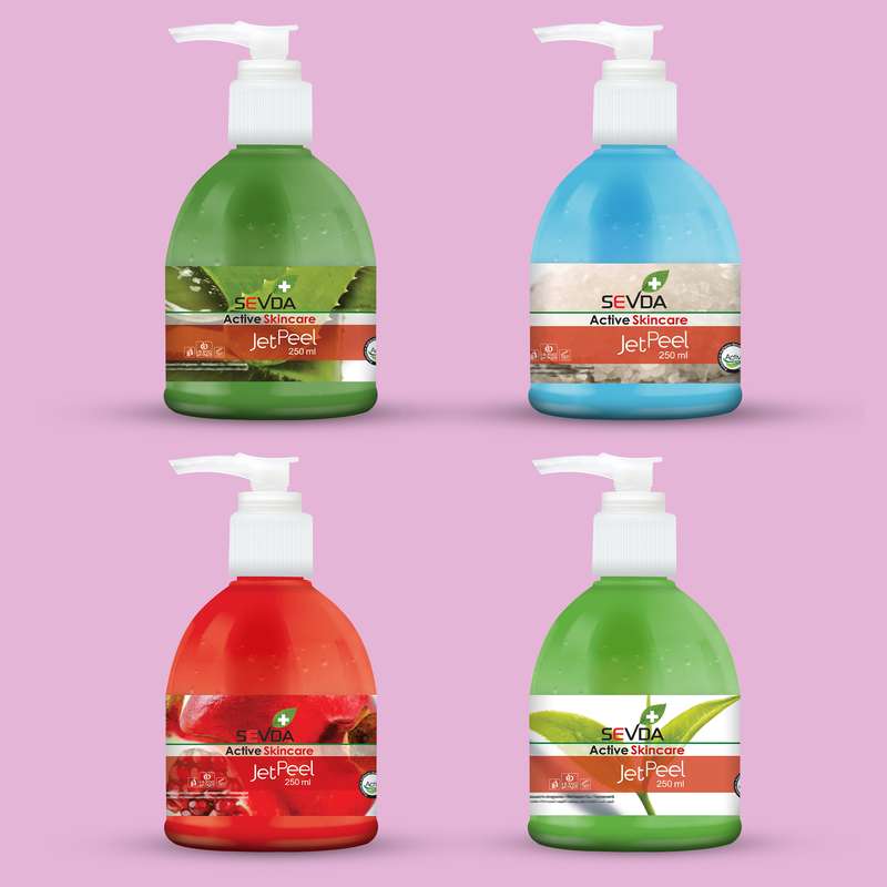 ژل لایه بردار پوست سودا مدل Jet Peel حجم 250 میلی لیتر مجموعه 4 عددی