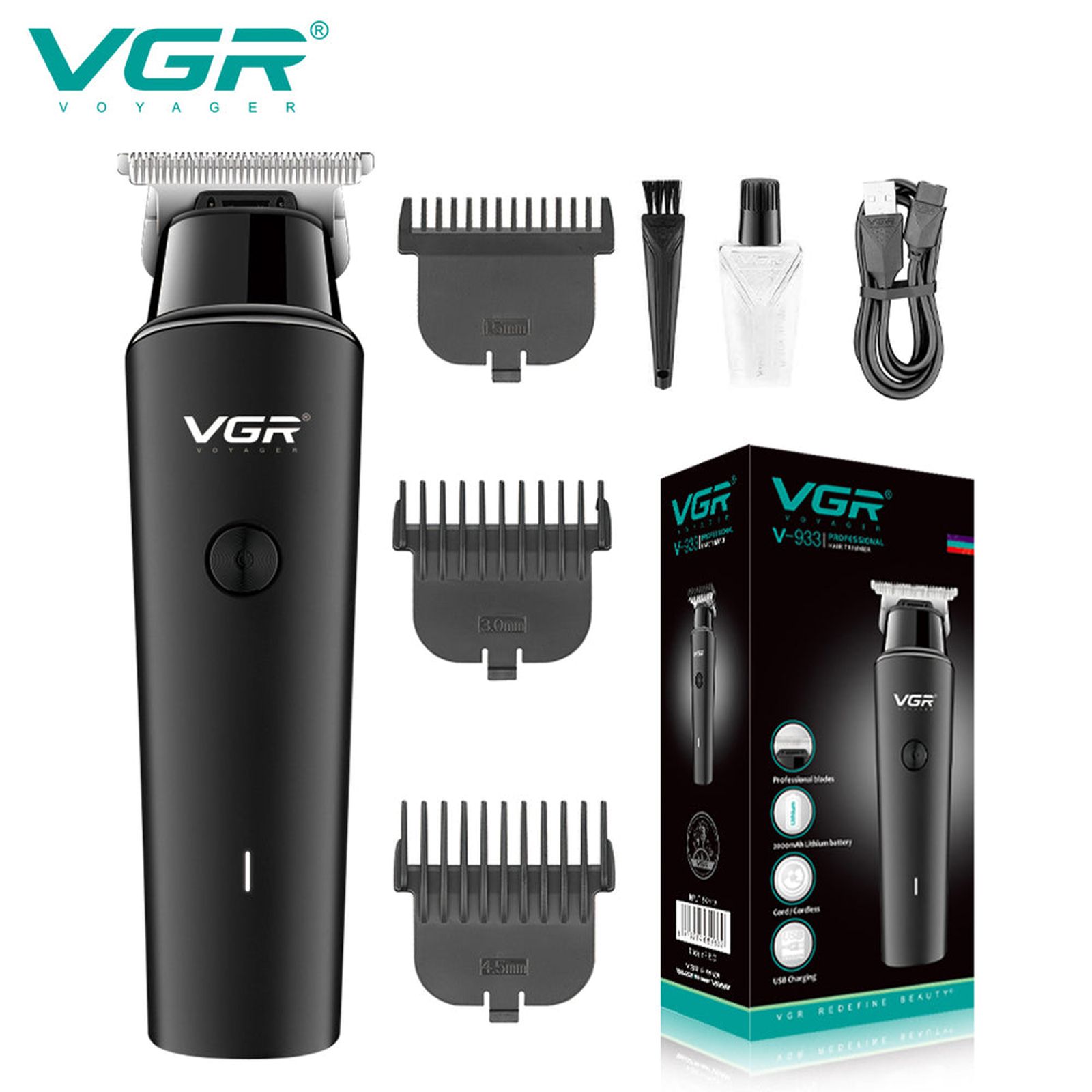 ماشین اصلاح موی سر و صورت وی جی ار مدل V-933 -  - 8