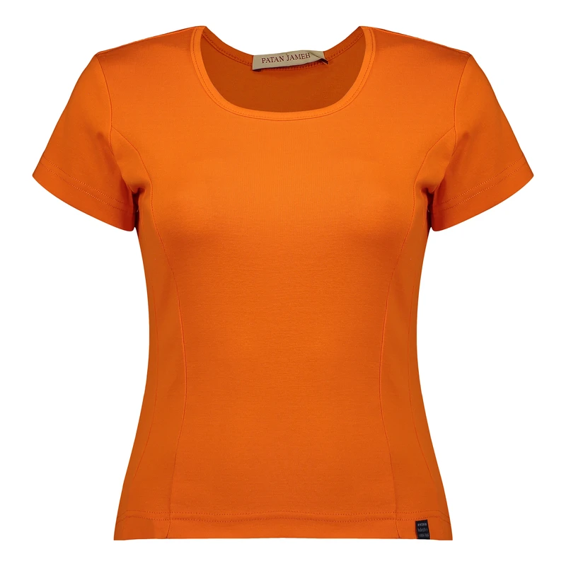 تی شرت آستین کوتاه زنانه پاتن جامه مدل 131631030240804 رنگ نارنجی